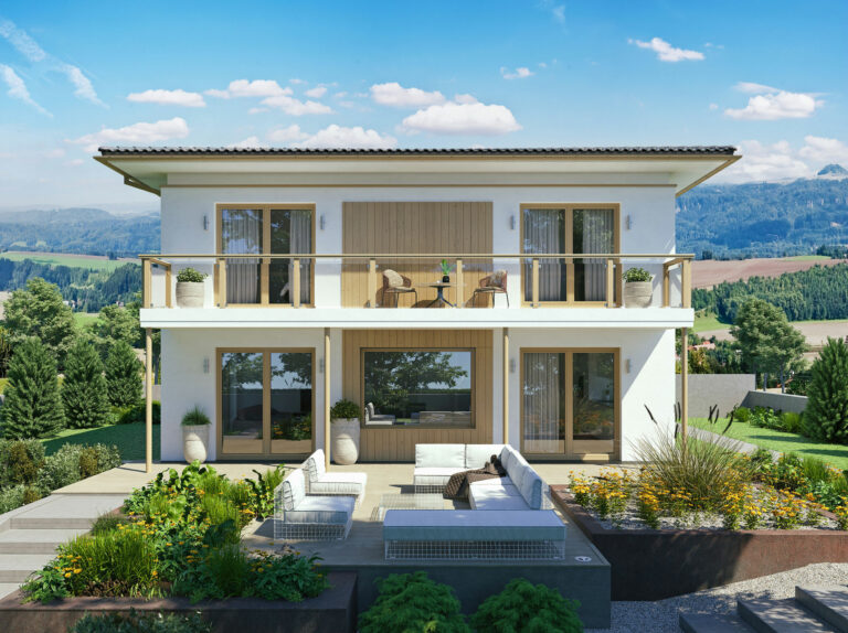 balkongelaender holz design glas